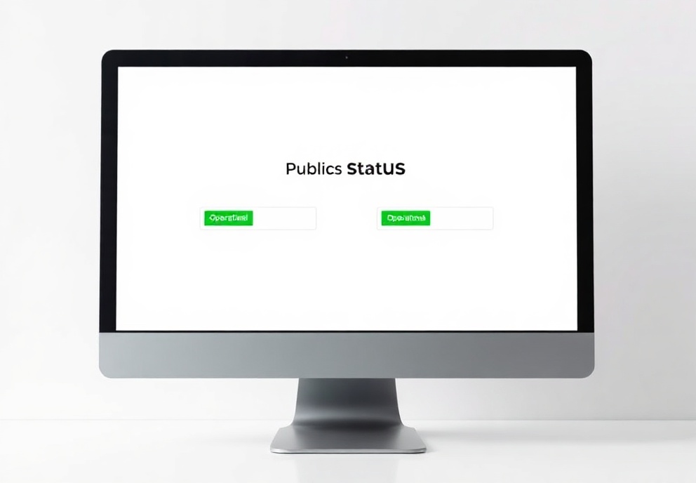 StatusPulse public status dashboard showing real-time uptime metrics and incident timeline